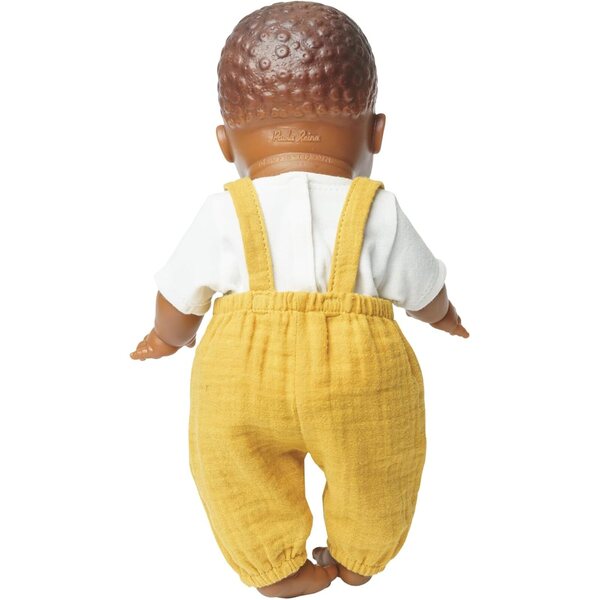Heless 2 Stück honiggelbe Bio-Baumwoll-Musselin-Puppenkleidung für 28–35 cm große Puppen
