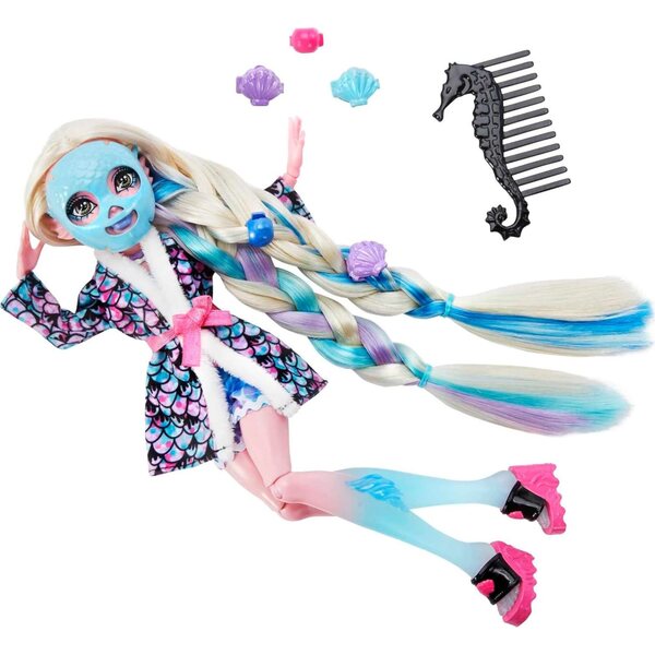 Monster High Lagoona Blue Spa Day Set mit Beauty- und Styling-Zubehör für Kinder