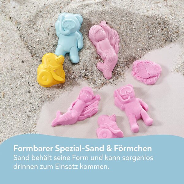 BABY Born Set Spiaggia con Costume Sirena, Sabbia Modellabile e Accessori per Bambole 43 cm