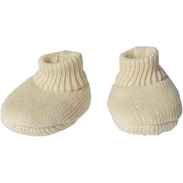 Heless 4801 2-teiliges Pullover-Set aus 100 % Bio-Baumwolle mit Mütze und Schuhen mit ecrufarbenem Pompon