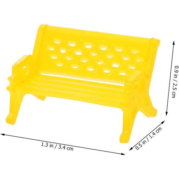 Set 4 Mini Panche da Giardino in Miniatura Abaodam, Mobili Realistici per Casa delle Bambole