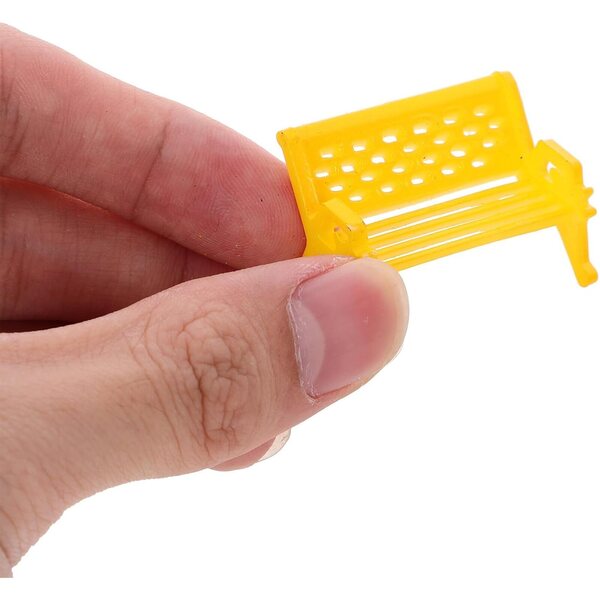 Set 4 Mini Panche da Giardino in Miniatura Abaodam, Mobili Realistici per Casa delle Bambole