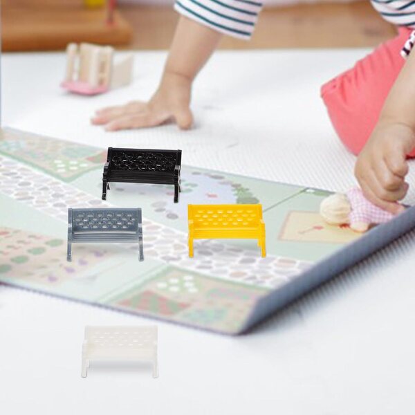 Set 4 Mini Panche da Giardino in Miniatura Abaodam, Mobili Realistici per Casa delle Bambole