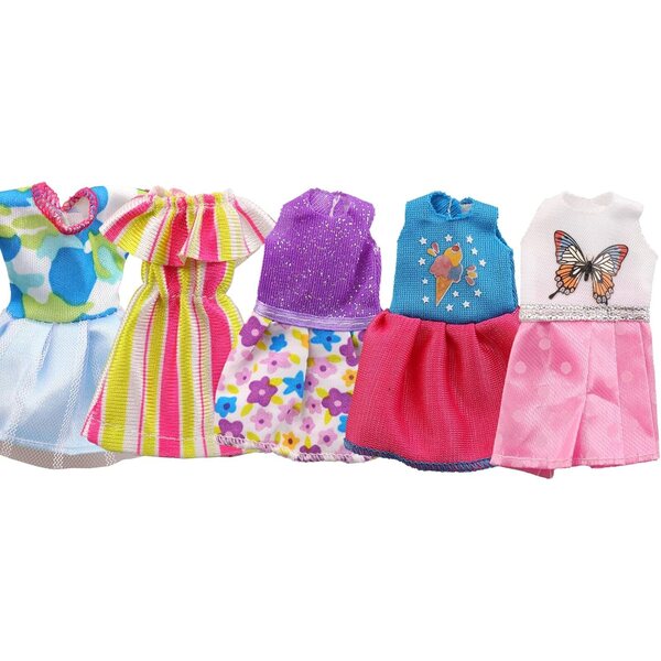 Set 10 Abiti e 2 Scarpe per Bambole 15 cm - Vestiti Moda per Bambine