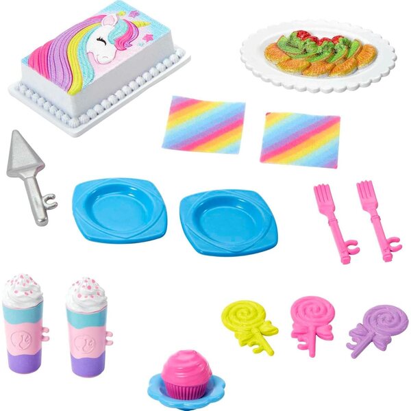 Barbie-Zubehörset für Rollenspiele – Make-up und Einhorn-Party