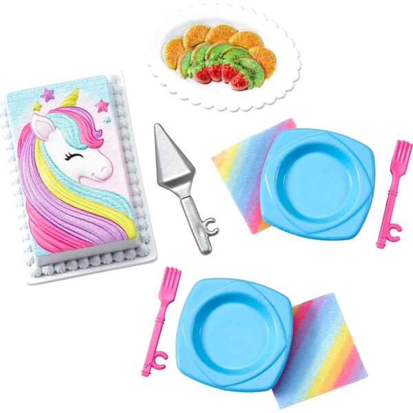 Barbie-Zubehörset für Rollenspiele – Make-up und Einhorn-Party
