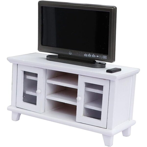 EXCEART Mobile Soggiorno Bianco con Doppia Porta per Mini Case e Camere da Letto