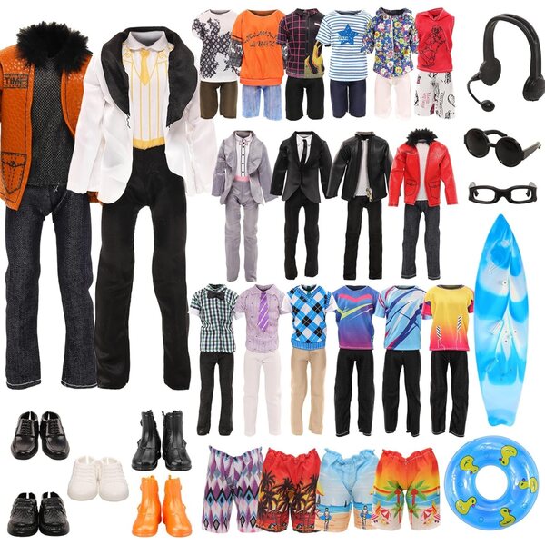 Komplettes Bekleidungsset für 12-Zoll-Puppen mit 21 Artikeln und Modeaccessoires