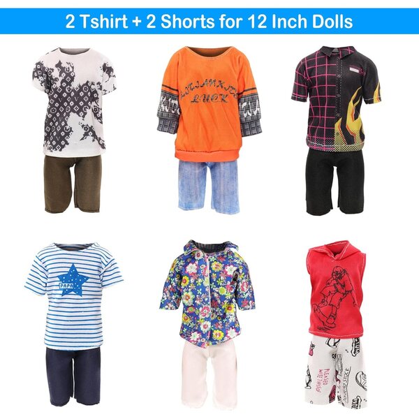 Set abbigliamento completo per bambole 12 pollici con 21 capi e accessori moda