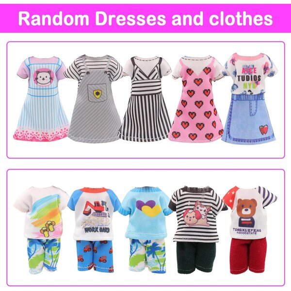 Miunana Set 29 Pezzi Accessori Moda per Bambole 15 cm con Koffer e Abiti