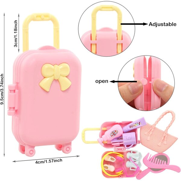 Miunana Set 29 Pezzi Accessori Moda per Bambole 15 cm con Koffer e Abiti