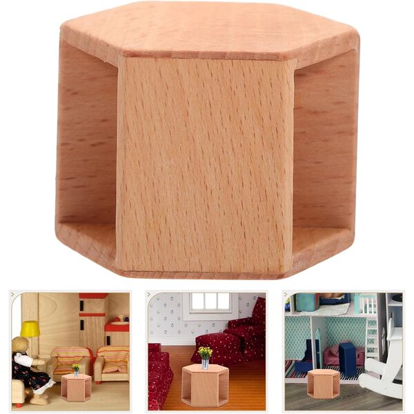 ORFOFE Mini Tavolino in Legno per Casa delle Bambole, Mobili in Miniatura Realistici e Robusti