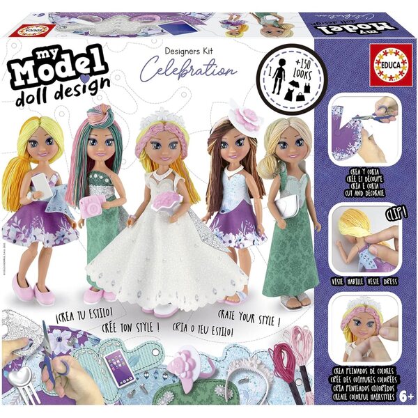 My Model Doll Design Celebration Kit: Crea +150 look moda per feste da 6 anni