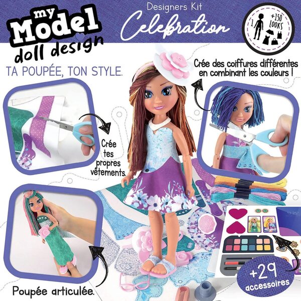 My Model Doll Design Celebration Kit: Crea +150 look moda per feste da 6 anni