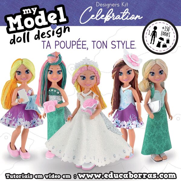 My Model Doll Design Celebration Kit: Crea +150 look moda per feste da 6 anni