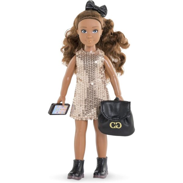 Corolle Girls 7-teiliges Zubehörset Outfit Party Gold und Schwarz für 28-cm-Puppen