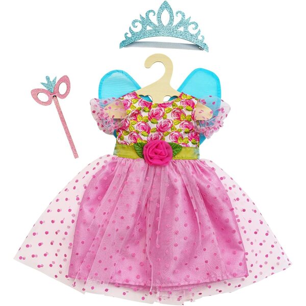 Abito per bambola Heless Principessa Lillifee con corona glitterata e maschera Bambole 28-35 cm