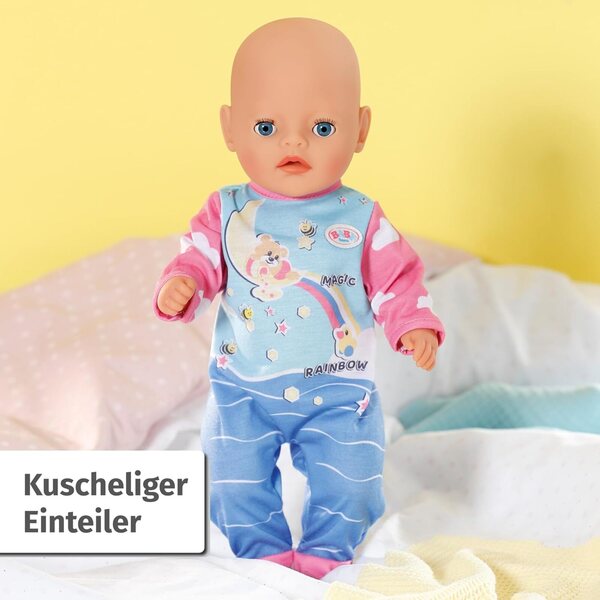BABY born Little Strampler 36cm per Bambole, Blu e Rosa con Appendiabiti