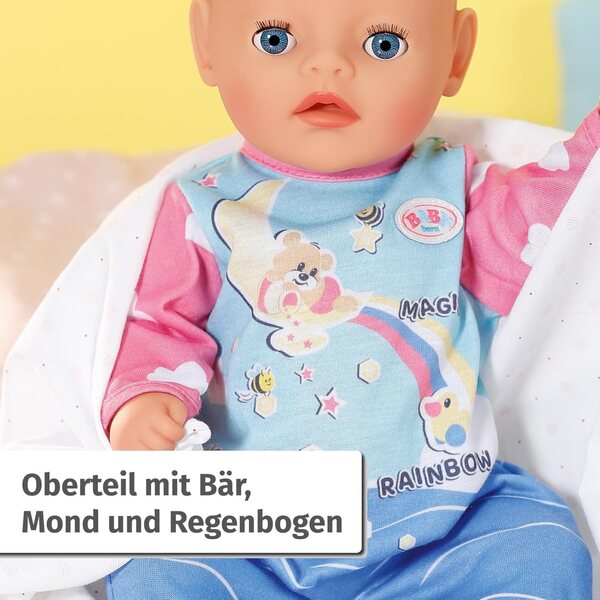 BABY born Little Strampler 36cm per Bambole, Blu e Rosa con Appendiabiti