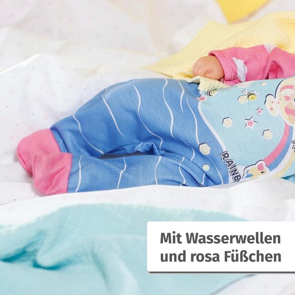 BABY born Little Strampler 36cm per Bambole, Blu e Rosa con Appendiabiti