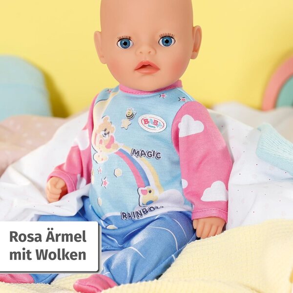 BABY born Little Strampler 36cm per Bambole, Blu e Rosa con Appendiabiti