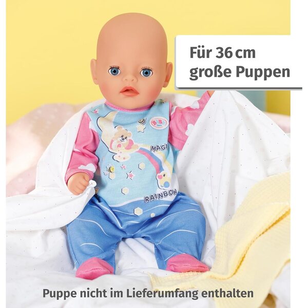 BABY born Little Strampler 36cm per Bambole, Blu e Rosa con Appendiabiti
