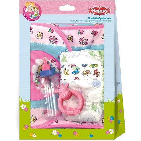 Heless Wickeltasche Einhorn Emil & Fee Emma per bambole con accessori inclusi