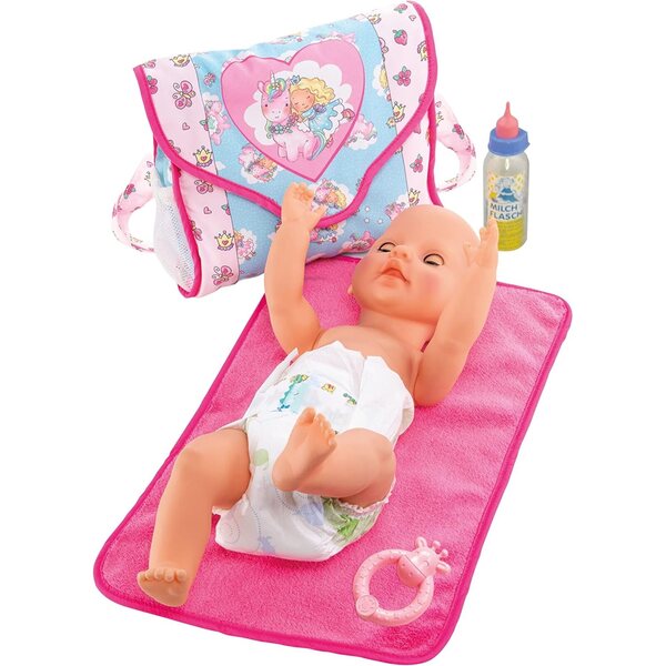 Heless Wickeltasche Einhorn Emil & Fee Emma per bambole con accessori inclusi