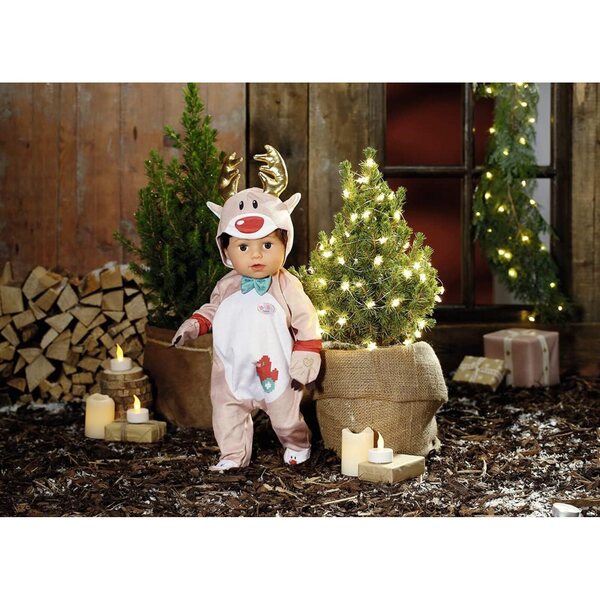 BABY born Rentier Onesie 43 cm - Costume morbido con corna e guanti inclusi