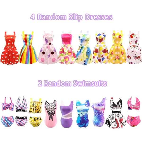 Komplettes Kleidungs- und Zubehörset für 11,5-Zoll-Puppen mit 10 Schuhen und 10 Taschen
