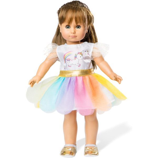 Heless Puppenset: Einhorn-Badeanzug und Kleid für Puppen 35-45 cm