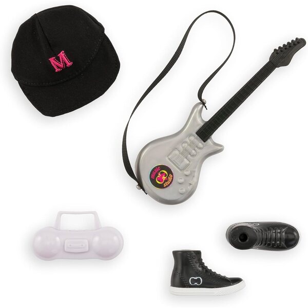 Corolle Girls Melody Rockstar Puppe mit Zubehör und Vanilleparfüm, 28 cm