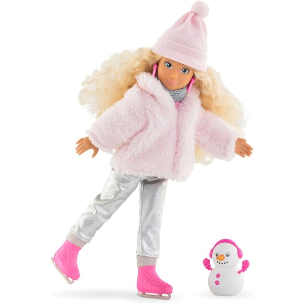 Corolle Girls Valentine Winter Set 28 cm mit Jacke und Accessoires, Vanilleparfüm