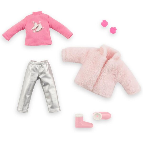 Corolle Girls Valentine Winter Set 28 cm mit Jacke und Accessoires, Vanilleparfüm