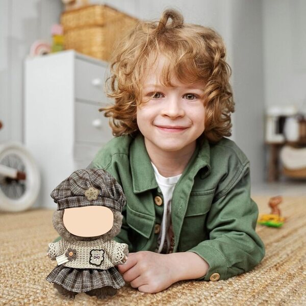 Kleidung für 17 cm und 14 cm große Topassion-Stofftiere mit Pullover und Mütze, ideal für Kinder