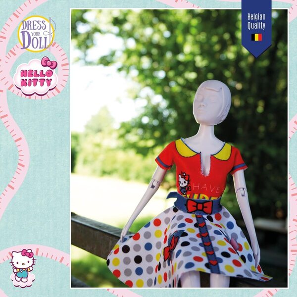 Dress Your Doll Kit Cucito Bambini: set da cucito con Pupazzi e Tessuto Hello Kitty