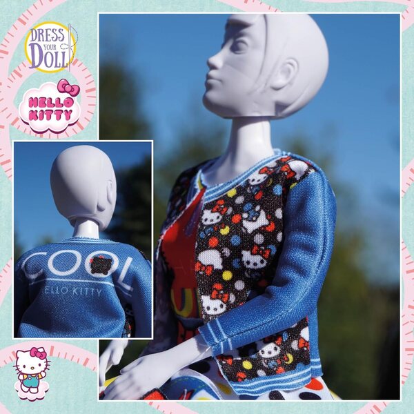 Dress Your Doll Kit Cucito Bambini: set da cucito con Pupazzi e Tessuto Hello Kitty