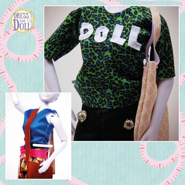 Vervaco Dress Your DOLL LILA Stoffset für Barbie-Kleidung 22x30 cm