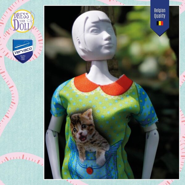 Nähset für Twiggy Kitten-Puppenkleidung – Stufe 2, einfaches und kreatives Outfit