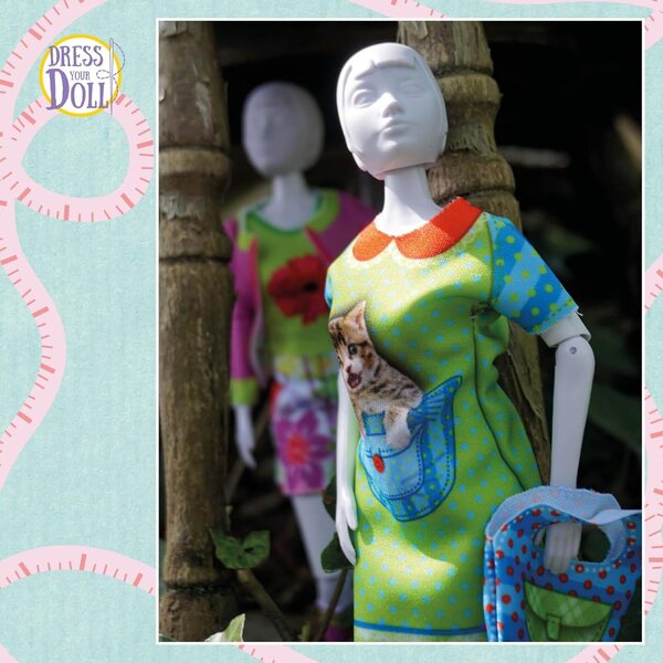 Nähset für Twiggy Kitten-Puppenkleidung – Stufe 2, einfaches und kreatives Outfit