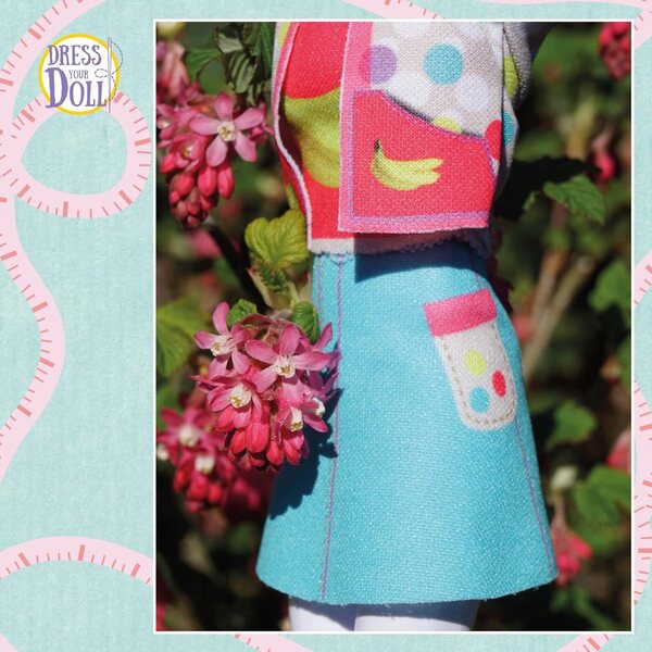 Vervaco Dress Your Doll Nähset für Kinder mit Schneiderpuppe und bedrucktem Stoff