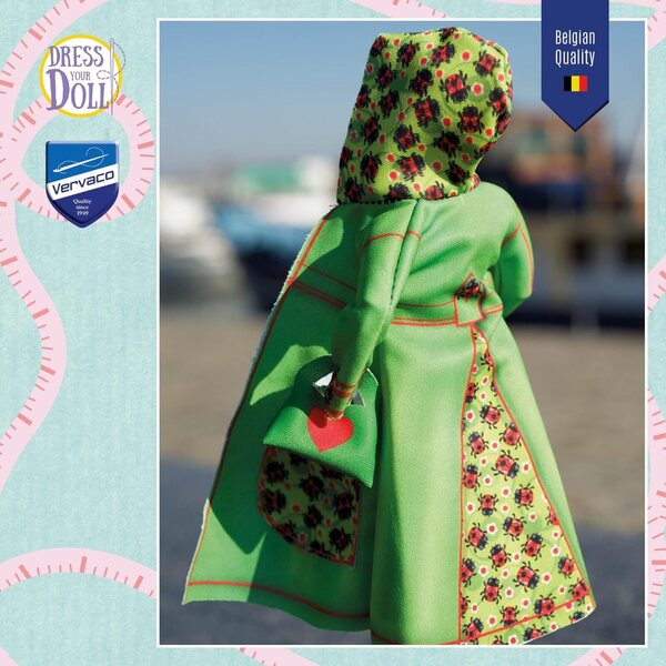 VERVACO Dress Your Doll Nähset für Kinder mit Puppen- und Marienkäferstoff
