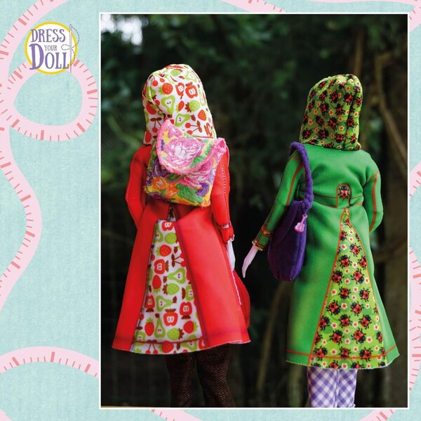 VERVACO Dress Your Doll Nähset für Kinder mit Puppen- und Marienkäferstoff
