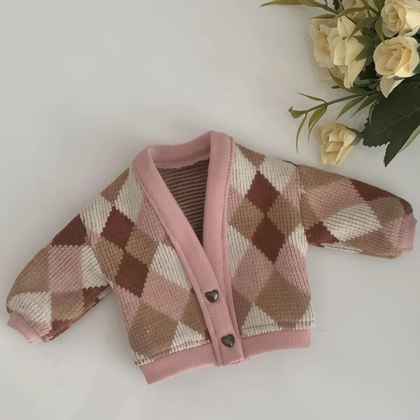 Handgefertigte Kleidung für 1/6 BJD-Puppen – grauer Kapuzenpullover und Leggings