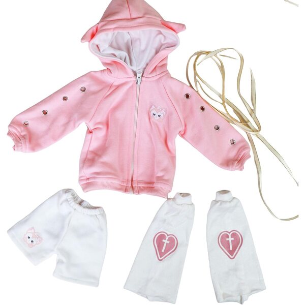 Abbigliamento BJD per Bambole 1/3 - Felpa Rosa e Shorts Sportivi