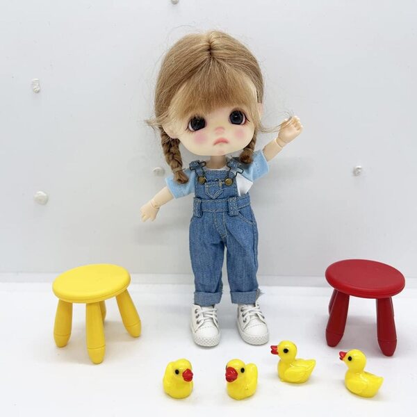 AMITD-Kleidung für BJD-Puppen: Jeanshosen und T-Shirt für OB11 und 1/12 BJD