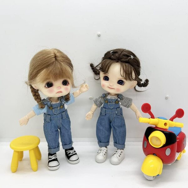 AMITD-Kleidung für BJD-Puppen: Jeanshosen und T-Shirt für OB11 und 1/12 BJD