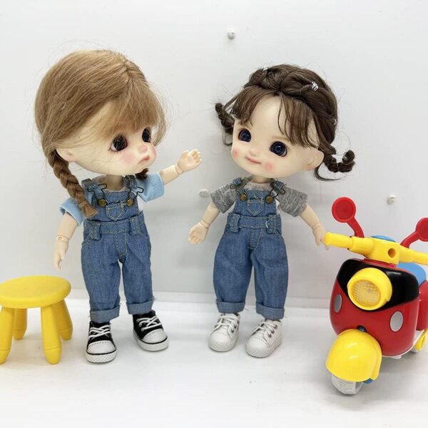 AMITD-Kleidung für BJD-Puppen: Jeanshosen und T-Shirt für OB11 und 1/12 BJD