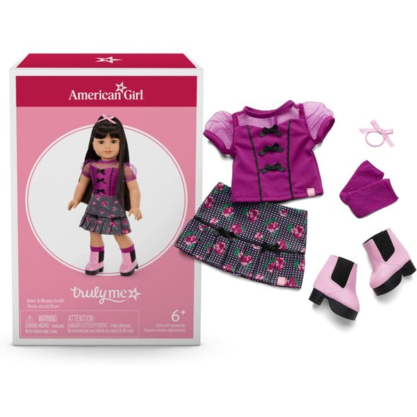 American Girl Truly Me Outfit mit Schleife und Blumen für 18-Zoll-Puppen ab 6 Jahren