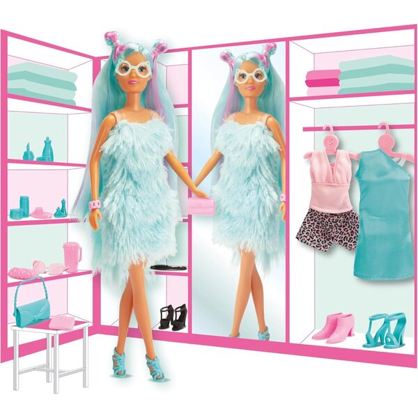 Steffi Love Space Buns Style bambola fashion +3 anni in rosa o azzurro